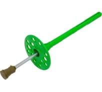 Дюбель для теплоизоляции с оц. гвоздем и термоголовкой INTERFIX 10x160, 500 шт. 29581
