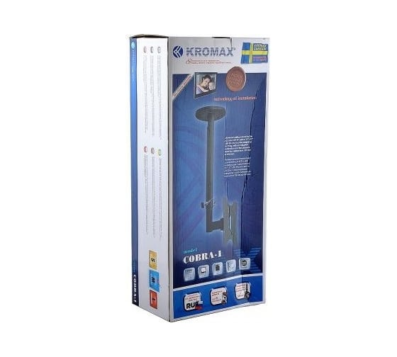 Кронштейн для LED/LCD/PLASMA телевизоров KROMAX 17"-37", max 30 кг, потолочный COBRA-1grey