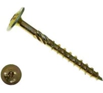 Саморезы КРЕП-КОМП с прессшайбой Torx, по дереву, желтый цинк 6.0х 90 мм ПРОФИ HIMTEX (100 шт) 06090Wh