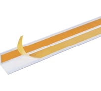 Уголок ALBERTS ПВХ, самоклеящийся, белый, 2600x25x25x1,1 мм усиленный 433444