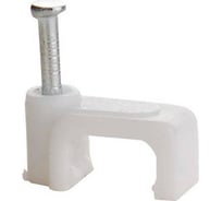 Плоская кабельная скоба duwi 5х2 мм, белая, 20 шт. 30324 4