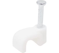 Плоская кабельная скоба duwi 6х4 мм, белая, 20 шт. 30325 1