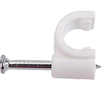 Круглая кабельная скоба duwi 6 мм, белая, 20 шт. 30304 6