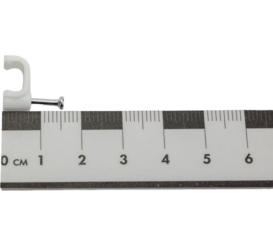 Плоская кабельная скоба duwi 8х3 мм, белая, 20 шт. 30326 8