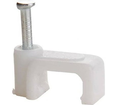 Плоская кабельная скоба duwi 10х3 мм, белая, 20 шт. 30327 5