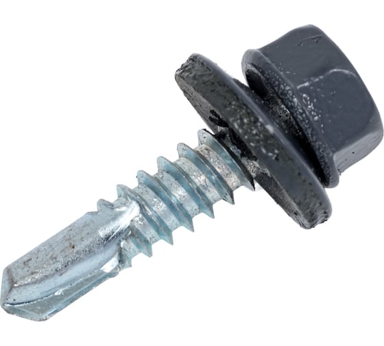 Кровельные саморезы Госкреп КРС, RAL7024, 6,3х25мм, 80шт, тк=16 14-0022222 1