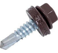 Кровельные саморезы Госкреп КРС, RAL8017, 6,3х25мм, 80шт, тк=16 14-0022186