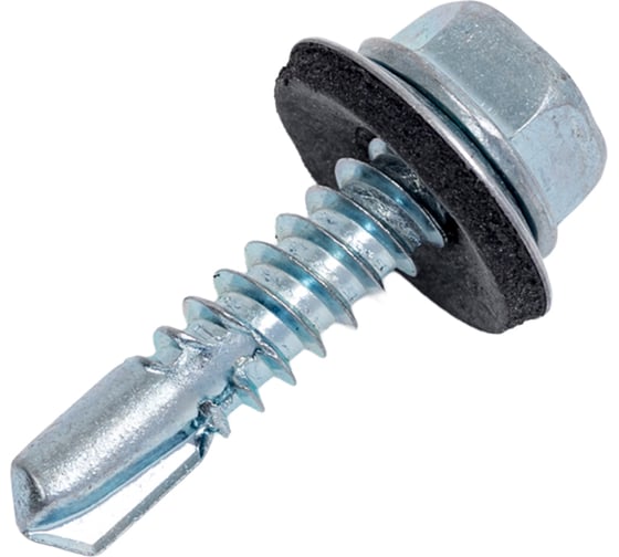 Кровельные саморезы Госкреп КРС, белый цинк, 6,3х25мм, 80шт, тк=16 9990121519 1