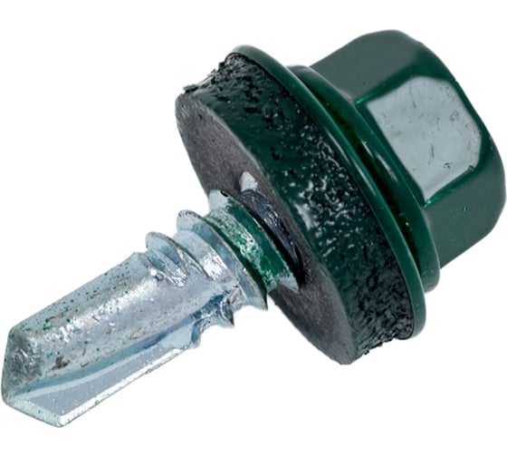 Кровельные саморезы Госкреп КРС, RAL6005, 6,3х19мм, 100шт, тк=16 14-0022209 1