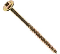 Саморез конструкционный Госкреп универсальный, желтый, пресс-шайба, 8х340мм, TX40, этикетка Bullit, тк=10 КР.193132