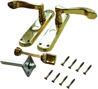 Дверные ручки на планке Левша 1150М под фиксатор FioreBronzo, латунь, цвет золото У4-8745.З