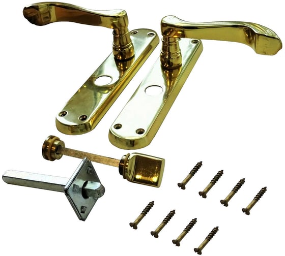 Дверные ручки на планке Левша 1150М под фиксатор FioreBronzo, латунь, цвет золото У4-8745.З 1