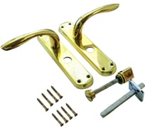 Дверные ручки на планке Левша 1140А под фиксатор FioreBronzo, латунь, цвет золото У4-8724.З