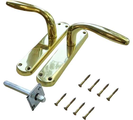 Дверные ручки на планке Левша 1180М FioreBronzo, латунь, золото У4-8748.З 1