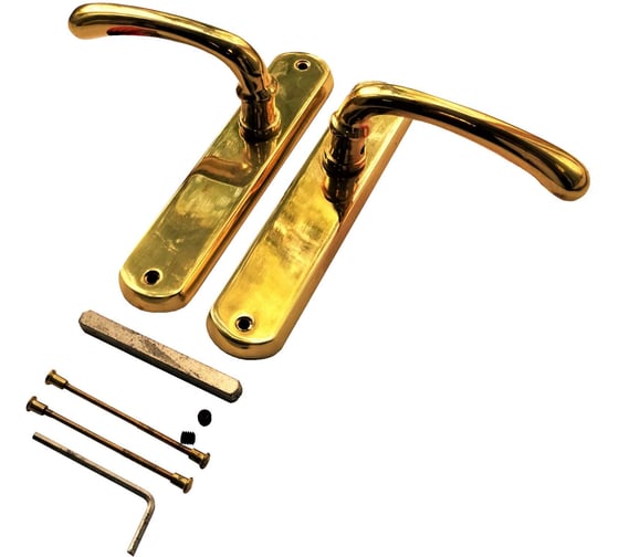 Дверные ручки на планке Левша 1110М FioreBronzo, латунь, золото У4-8741.З 1