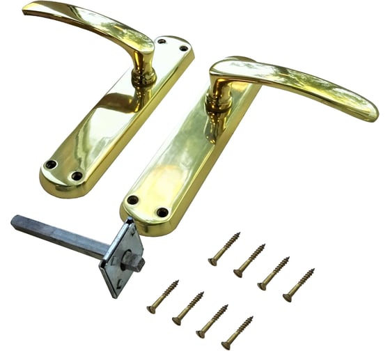 Дверные ручки на планке Левша 1170М FioreBronzo, латунь, золото У4-8747.З 1