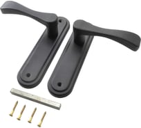 Дверные ручки на планке Левша Доганлар, черный (2 комплекта) У4-890.Ч