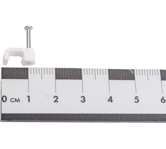Пластиковая плоская скоба Volsten 6 мм 50 шт.V02-6W-2-06-050 9558