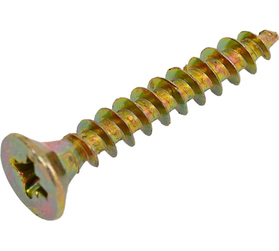 Саморез универсальный Крепстор 3х20 мм желтый цинк PZ 1500 шт 4665316946976