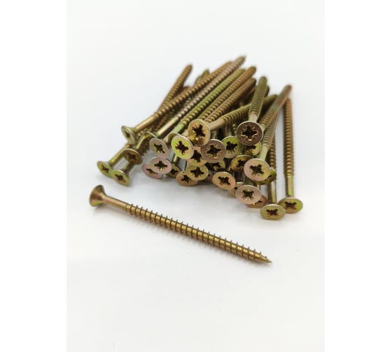 Саморез универсальный Крепстор 4,5х70 желтый цинк PZ 250 шт 4665316947133