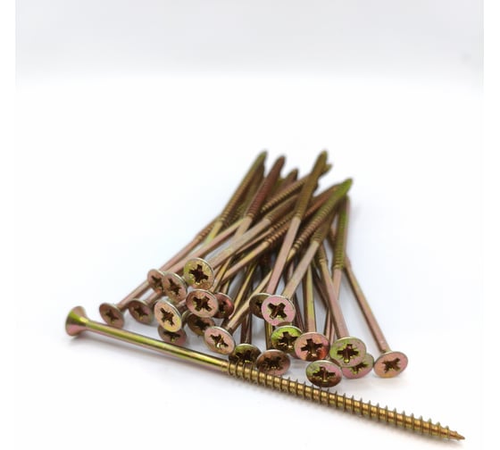 Саморез Крепстор 6х140 универсальный желтый цинк PZ, 100 шт 4665316947430