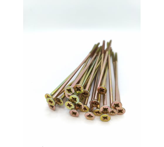 Саморез Крепстор 6х200 универсальный желтый цинк PZ, 50 шт 4665316947478