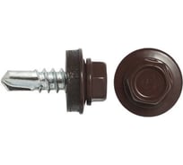 Саморез кровельный Крепстор 4,8х19 RAL 8017 тёмно-коричневая, 300 шт 4665316948970