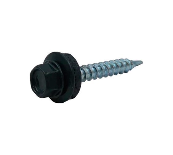 Саморез кровельный Крепстор 4,8х29 RAL 9005 черный янтарь, 300 шт 4665316949182 1