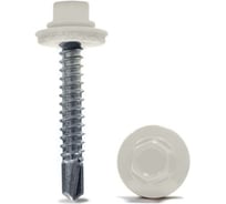 Саморез кровельный Крепстор 4,8х29 RAL 9006 бело алюминиевый, 300 шт 4665316949229