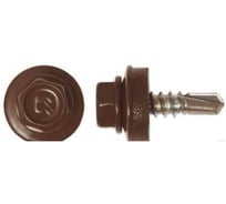 Саморез кровельный Крепстор 4,8х51 RAL 8019 коричневый, 150 шт 4665316949069