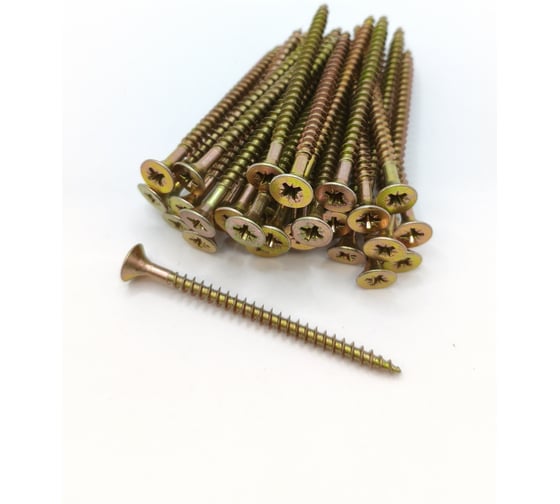 Саморез Крепстор 5х70 универсальный желтый цинк PZ, 250 шт 4665316947379