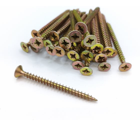 Саморез Крепстор 5х60 универсальный желтый цинк PZ, 200 шт 4665316947362