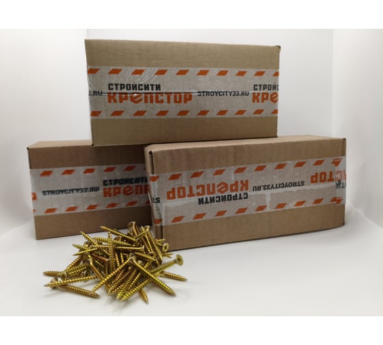 Саморез Крепстор 5х40 универсальный желтый цинк PZ, 400 шт 4665316947331