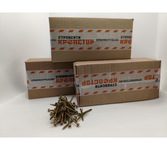 Саморез универсальный Крепстор 4х60 мм желтый цинк PZ 400 шт 4665316947249