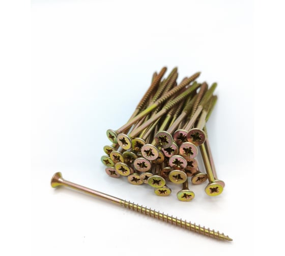 Саморез Крепстор 5х100 универсальный желтый цинк PZ, 150 шт 4665316947263