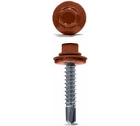 Саморез Крепстор 5,5х19 RAL 8004 коричневая медь, 300 шт 4665316948963