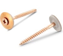 Саморез Edelfix с прессшайбой и шлицем крест Арт. 9068 4,5х45 A2-Cu (омедненная нержавейка), 10 шт 90684545 10