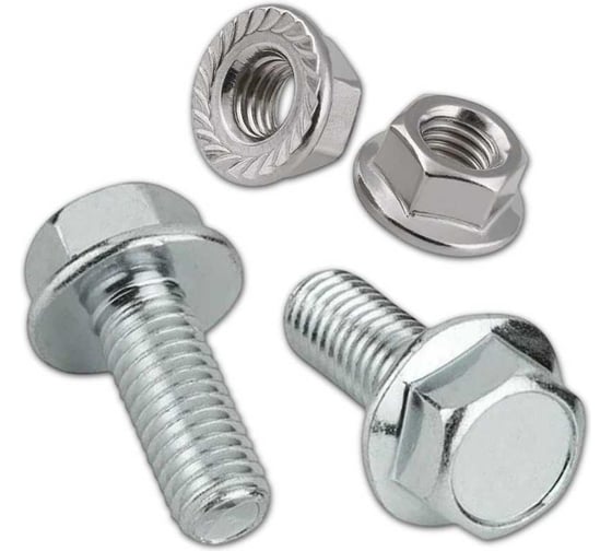 Болт 23 Болта М8х50 с фланцем к.п.8.8 ОЦ DIN6921 с гайкой с фланцем, 20 шт, 8869210850/А1А000080030507ф20 1