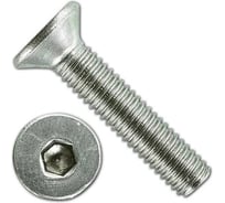 Винт нержавеющий 23 Болта 6х10 потайной под шестигранник DIN7991, 10 шт. МК17065ф10