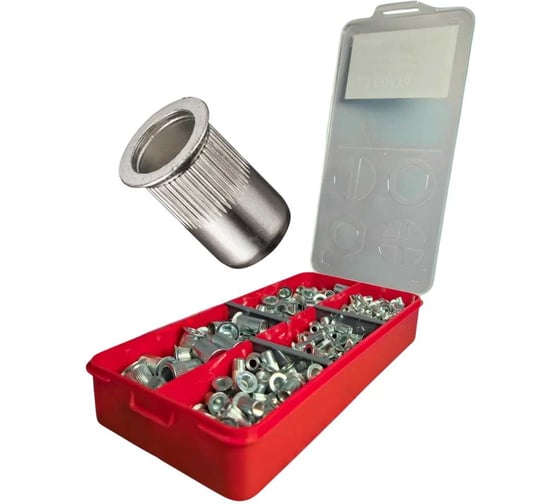 Заклепки с потайным бортом 23 Болта М3,4,5,6,8 в органайзере 1000009 1