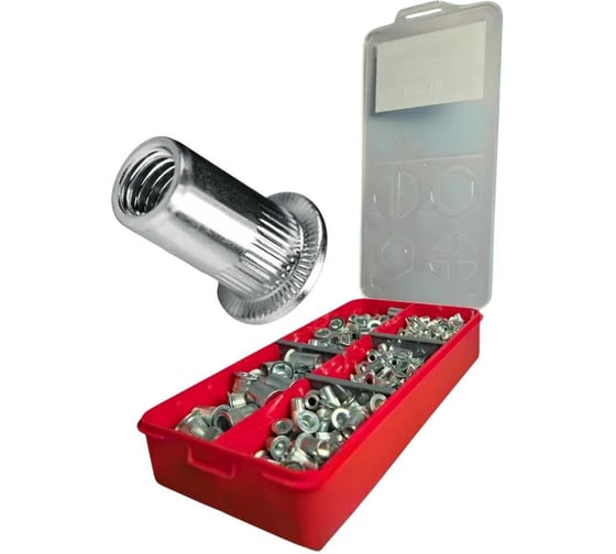 Заклепки с цилиндрическим бортом 23 Болта М3,4,5,6,8 в органайзере 1000010 1