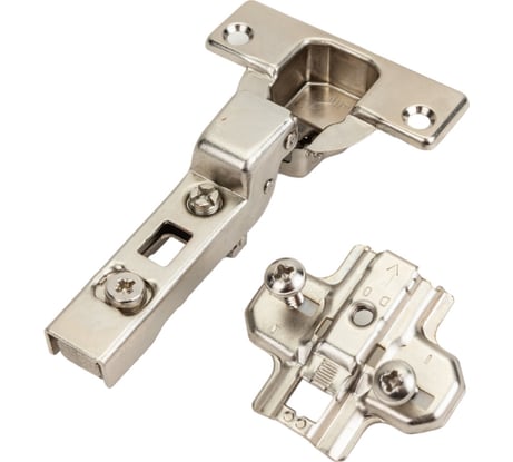 Мебельная полунакладная петля Hettich 35 мм, быстрого монтажа, никелированная 953171