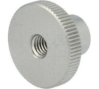 Гайка ЦКИ DIN 466, М4, круглая, рифленая, высокая, Ц, 10 шт. 68097