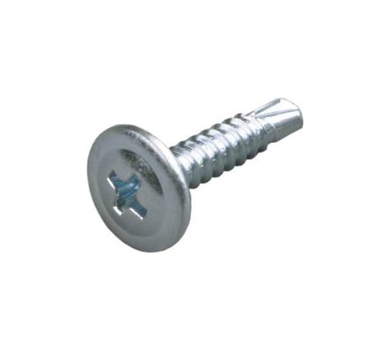 Саморез BlackWeld оцинкованный, с прессшайбой, сверло, 4,2х57мм (15кг) 145347 1
