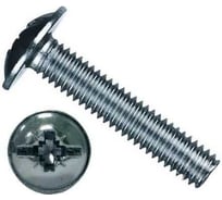 Винт BlackWeld с полукруглой головкой и прессшайбой, 6х30мм, оцинкованный, DIN967 (450) 145342