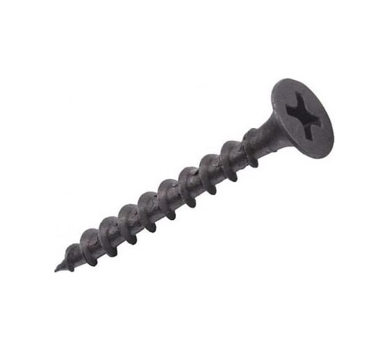 Саморез по г/к BlackWeld _3.8х64, 1кг, крупная резьба, фосфатирование 145305 1