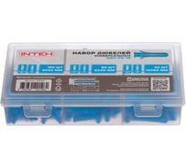 Набор дюбелей универсальных INTEH KDU-P6-10 160.80.40, Полипропилен. 6х30 160шт, 8х40 80 шт 10х50 40шт 201262