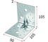 Крепежный уголок усиленный BlackWeld 105х105х90 ОЦ, (50 шт) 145268 2