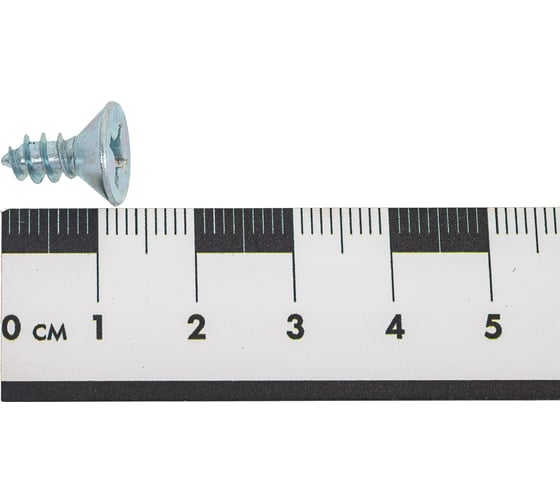 Саморез ZAMETAL 5,5x13 с потайн. гол., крест. шлиц, DIN 7982, оц., уп. 1000 шт. ZA100909