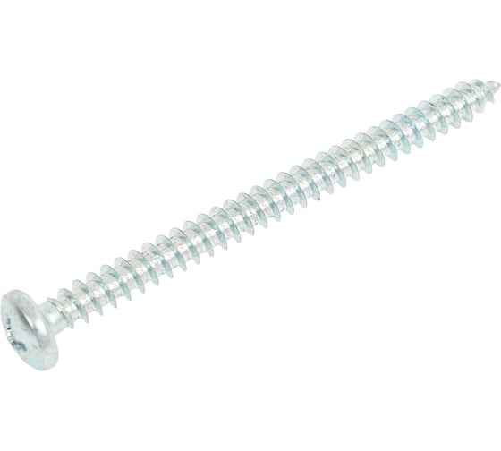 Саморез ZAMETAL 3,9x50 с полукруг. гол., крест. шлиц, DIN 7981, оц., уп. 200 шт. ZA521651